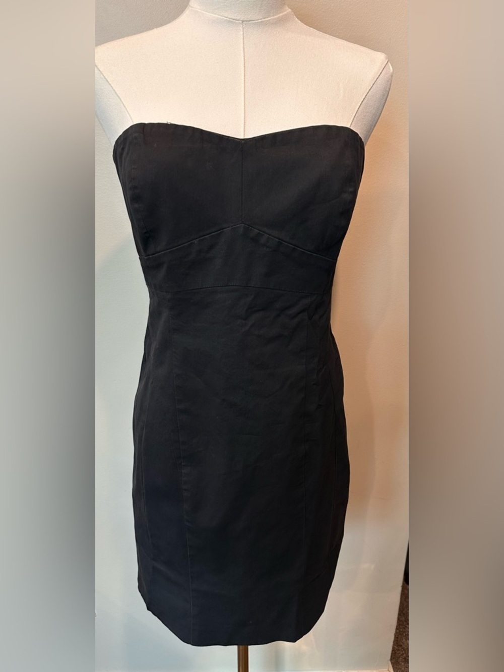 🖤 Helmut Lang Black Strapless Mini Dress Size 4 | LBD | GUC